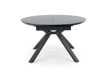Стол обеденный HALMAR VERTIGO черный мрамор/черный 130-180/130