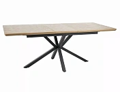 Стол обеденный SIGNAL LOGAN дуб/черный 160-200/90